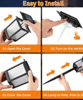 Step-by-step installation of Gen2 Flickering Flame Solar Torch Lights 6 Pack Outdoor Waterproof Garden Decor Lamps