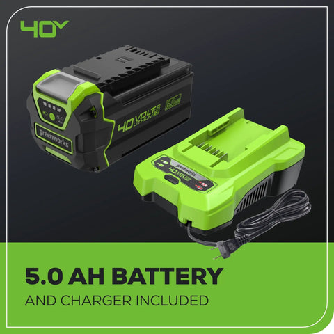 40V Cordless Push Lawn Mower With 21 Inch Steel Deck, 5Ah Battery And Charger, Quiet Brushless Motor For No Gas Yard Work, Long Run Time Up To 60 Minutes On Mixed Grass. 5.0Ah battery and charger included