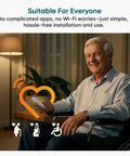Hassle Free Wireless Dimmer Switch With Magnetic Remote Single Pole Light Control Neutral Wire Required No App Drama Reliable Everyday Glow For Dimmable LED And CFL Fixtures, elderly man using remote.