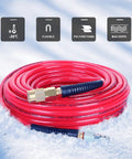 1/4-Inch By 50-Foot Polyurethane Air Hose With Bend Restrictors For Indoor Finishing Projects, Includes 1/4-Inch Quick Coupler