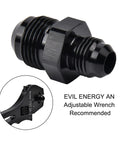 4AN Female To 4AN Male Swivel Fittings Aluminum 2 Pack Heavy Duty AN Fittings For High Pressure Hoses Black Anodized Finish Ideal For Automotive Car Trucks Rigs And Custom Builds, black anodized 6061-T6 aluminum fitting with wrench