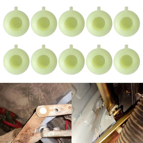 Front Windshield Wiper Linkage Arm Bushing Cap for 1981-1993 Dodge D150 D250, 10-pack white nylon caps on wiper linkage arm