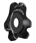 Knockout Turbo Scraper Wheel For Angle Grinders With Swivel Carbide Blades slick black aluminum body for rapid lumber planing.