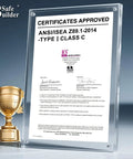 Certificate of approval for Heavy Duty Abs Safety Helmet With Built In Visor And Quick Air Vent Osha Certified.