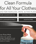 Hand spraying Cedar Wood Spray With Lavender Extract Non Chemical Wood Protection Cedar Scent Keeps Closets Cabinets And Drawers Smelling Fresh All Day In A 32 Ounce Bottle