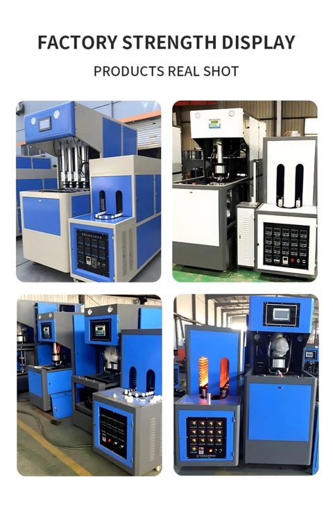 High Speed Blow Molding Machine With Automated Production And Fast Cycle Times For Customizable Capacities And Bottle Sizes And Configurations Designed For Efficient Production In Beverage And Household Bottle Applications. blue PET bottle molding machine
