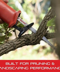 Pruning Reciprocating Saw Blade, Tapered High Carbon Steel For Fast Root And Tree Stump Cutting, 12 Inch Length in action
