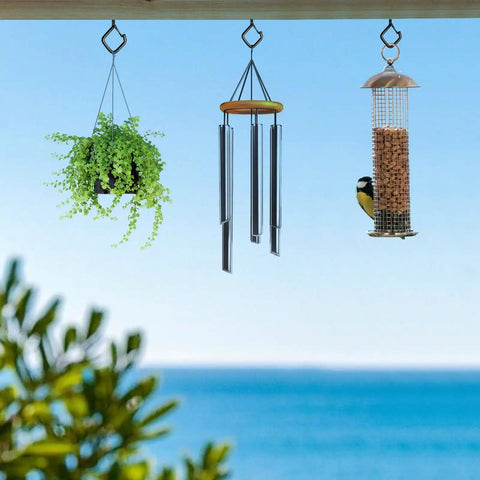 Heavy Duty 30 Pcs Black Eye Screw Hooks Ceiling Hooks For Hanging Plants, String Lights, Wind Chimes, Cups, Bird Feeders
