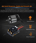 Sensored Brushless Motor And ESC Combo For RC Cars With IP67 Waterproofing, 2-4S LiPo Ready, Beefy Power, and Smart Cooling