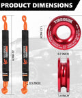 Soft Shackle Winch Recovery Ring Kit Orange Offroad Gear Half Inch By Twenty Two Inch With 60,600 Lbs Breaking Strength UHMWPE Rope Shackle Snatch Ring For SUV ATV UTV 4x4 Truck Two Pack product dimensions