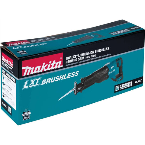 18V LXT Brushless Cordless Reciprocating Saw Tool Only With Variable Speed Trigger And Toolless Blade Change box packaging
