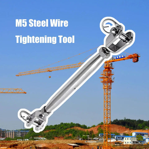 5Pcs Marine Grade Stainless Steel Jaw And Jaw Turnbuckles For Cable Tension In Rigging Systems Heavy Duty Wire Rigging