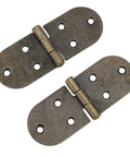 10 Pack 180 Degree Folding Bronze Flip Top Round Hinges for Sewing Machine Tables and DIY Furniture Projects