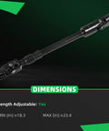 AUQDD lower steering shaft with U-joint coupler, black metal, adjustable length.