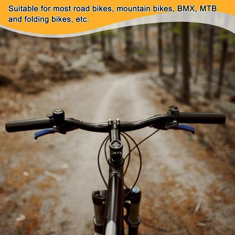 Mountain bike handlebars with Beefy Aluminum 31.8mm Mountain Bike Stem With 35mm Length For Mountain Road And BMX Bikes.