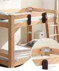 Pack Of Sixty Two By Two Inch Steel L Brackets For Wood mounted on a wooden loft bed for secure support and stability.