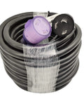 Locking Extension Cord 50 Feet Heavy Duty NEMA L6 30P to L6 30R 30 Amp 250 Volt Outdoor STW 10 AWG 3 Conductor Cable