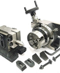 4 Inch Milling Indexing Rotary Table 100 Mm With Tailstock Set M6 Clamp Kit 65 Mm Three Jaw Self Centering Chuck Round Vise