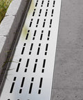 Removable Stainless Steel Channel Drain Kit With Grates For Outdoor Driveways And Patios, Weatherproof French Drain System