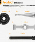 Universal Wheel Hub Puller Removal Tool dimensions featuring steel components and hex drive bolt.
