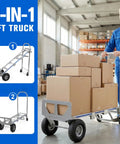 Lightweight Cargo Trolley With Rust Proof Build Wear Resistant Cart That Converts From Two Wheel Upright To Four Wheel Platform