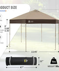 14x14 Pop Up Gazebo With Center Lock Six Sided Design Easy Setup No Tools Needed Portable Canopy Tent UV Resistant 300D