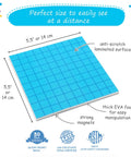 131 And 4 Piece Jumbo Blue Magnetic Base Ten Blocks Set With Headings For Math, showing a blue magnetic base ten flat.