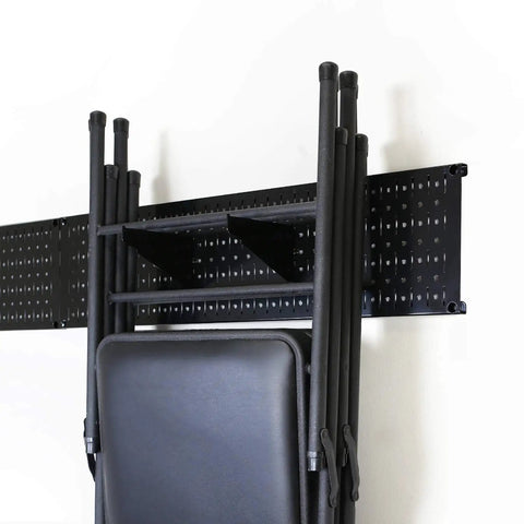 Garage Storage Wall Mount Pegboard System 64 Inch Wide Heavy Duty Metal Pegboard Set Black For Lawn And Garden Tools With 13 Strong Hooks And Brackets Easy To Install And Expandable