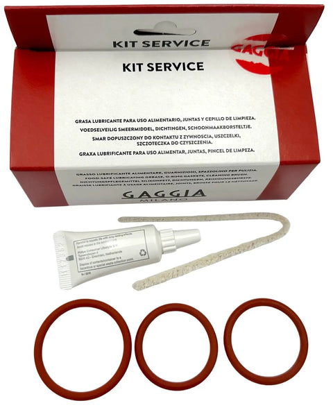 Bean To Cup Cleaning Service Kit With Lubricating Grease, 2 O Ring Gaskets And Cleaning Brush For Espresso Machines