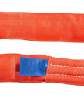 Endless Round Sling 12 Foot Red With Hook Combo 13,200 Lbs WLL for Crane Rigging showing durable red nylon material