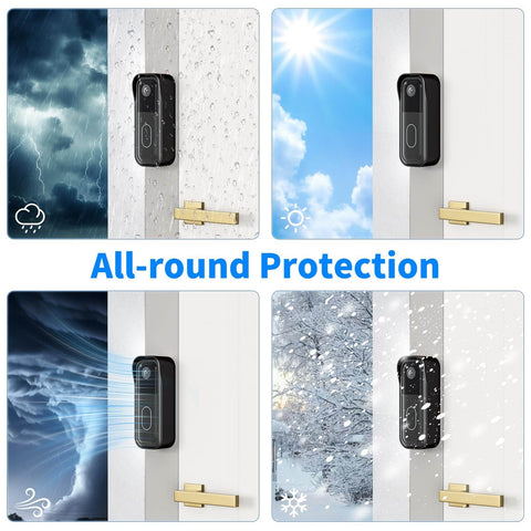 Doorbell Mount For All New Video Doorbell With Outlet Wall Mount For Sync Module Core No Drilling No Screws Camera Mounting Holder Easy Install For Blink Doorbell Outdoor System in different weather conditions