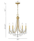 Farmhouse Crystal Chandelier For Living Room And Dining Area, Rustic Industrial Pendant Light With Five Candle Style Arms, Vintage Bead Crystals, Adjustable Chain, Black Metal Ceiling Fixture, Elegant Yet Modern Go To Vibe