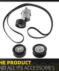 Ultimate Drive Belt Tensioner Idler Pulley Serpentine Kit For Hyundai Sonata Santa Fe Sport And Kia Optima Models That Rock The Road With Precision Fitment In 24L Engines. belt kit with tensioner, idler pulleys, and serpentine belt
