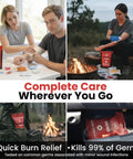 On Deck Burn Relief Kit With Cooling Gel Packets Sterile Gauze Rolls Cleansing Wipes Nitrile Gloves Durable Case For Kitchen Scalds And Minor Burns in outdoor and indoor settings.