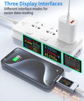 All In One USB C Power Meter Tester 4-30V 0-12A Digital Multimeter With PD Support Type-C Voltmeter connected to devices showing readings
