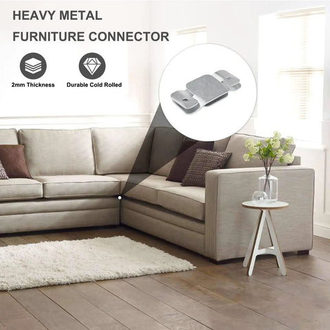 Heavy Duty Sectional Couch Connectors With Rugged Metal Sofa Clips And Complete Mounting Kit To Keep Your Sectional Locked In Tight Without Any Wiggle On The Daily
