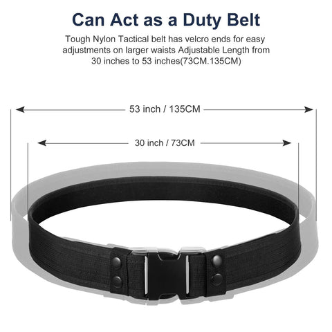 Adjustable 10 In 1 Black Tactical Duty Belt Set With Holster And Pouches For Men And Women Law Enforcement Cosplay Costume
