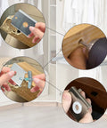 Kick The Wobble Out Of Your Closets With This Heavy Duty Bifold Door Repair Kit featuring installation details for reinforced brackets.
