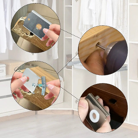 Kick The Wobble Out Of Your Closets With This Heavy Duty Bifold Door Repair Kit featuring installation details for reinforced brackets.