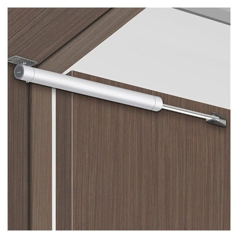 Gas Spring Automatic Door Closer with Soft Close Adjustable Buffer Force overhead door closer on wooden door