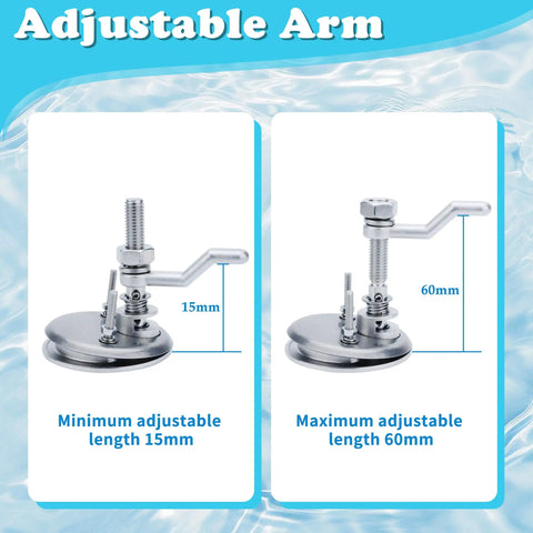 Marine Grade Cam Latch For Boats 316 Stainless Steel Hatch Lock Set With Back Plate Flush Pull Handle Adjustable Arm