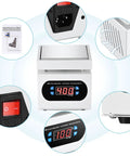High Power Soldering Hot Plate Station 110V 350W with 100x100mm aluminum plate, digital display and control buttons for PCB rework.