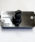 Rotary Style Low High Off Selector Switch With Lead Wire ZE-256 For Incandescent Lights Nickel Knob Finish front view