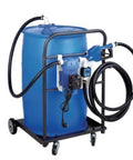 Rock Solid Plug N Play Electric DEF Dispensing System For 55 Gallon Drums with 120V urea transfer pump on wheeled cart.