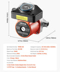 Straight Up Hot Water Recirculating Pump Kit With Built In Timer For Fast Sink And Shower Flow 10 Gpm 0 13 Hp 110 Volt Electric Motor, orange and black, compact design.