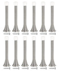 12 Pack Spring Door Stopper With Rubber Bumpers And Screws For Bottom Of Door Wall Protection Built To Last Steel Nickel Finish 3.75 Inch Length Prevent Scuffs And Door Slams