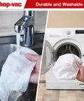 2 Pack Dacron Cloth Filter Replacements For Most Wet Dry Vacuums 5 Gallon And Up being washed in sink and machine