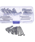Drywall Anchors And Screws Kit With 30 M4.2 Zinc Alloy Self Drilling Hollow Wall Anchors Heavy Duty Metal Fasteners For Mounting Shelves And Lights On Plasterboard Ideal For DIY Reno Projects, case view