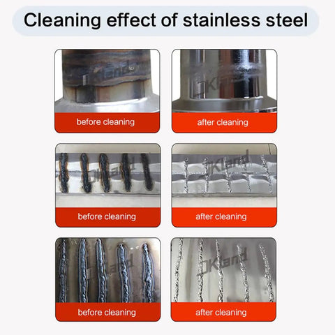 Heavy-Duty 1000W Weld Cleaning Machine For Arc Welds Bead Processor And Spot Cleaner cleaning effect on stainless steel