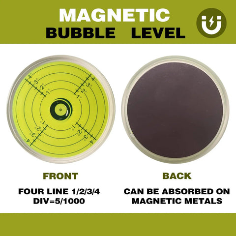 3.15 Inch Magnetic Bullseye Bubble Level Featuring Rock Solid Rear Magnet For RV And Heavy Machinery Workshop Must Have Tool Delivers Dead On Accuracy In Seconds Effortless Reading And Built Tough For Daily Grind